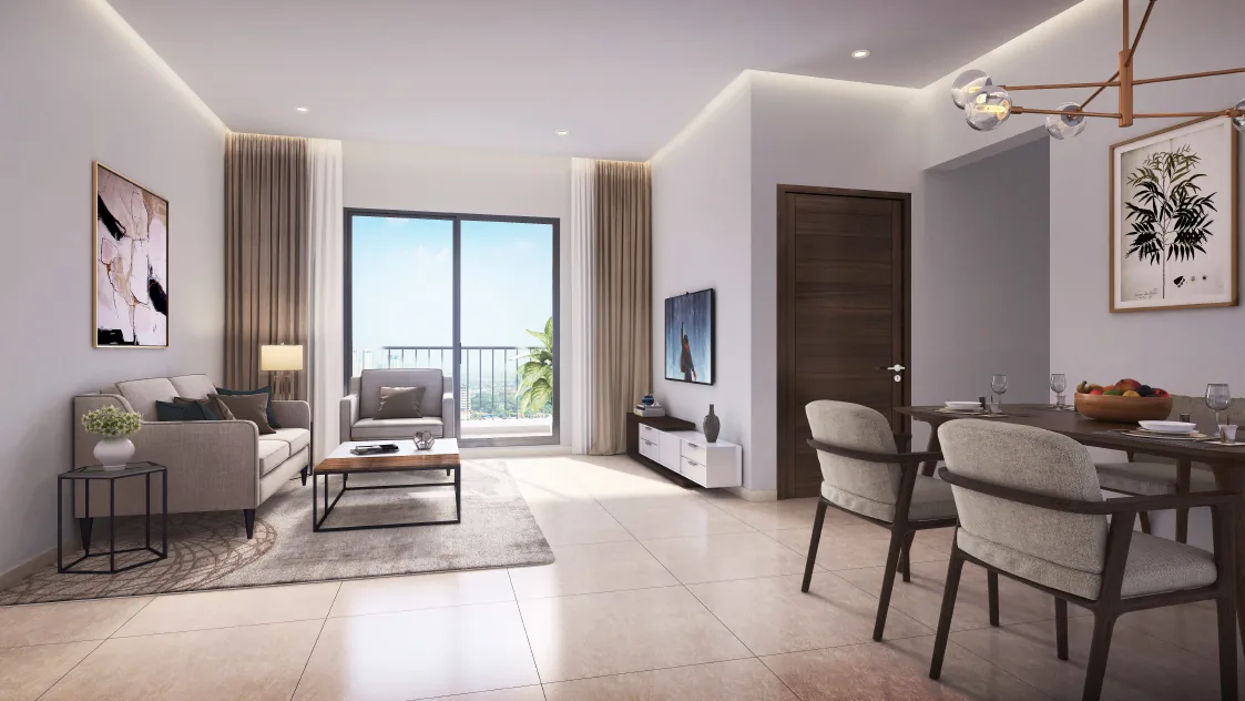 Rustomjee Ozone Phase 2 Goregaon West spacious living room visual